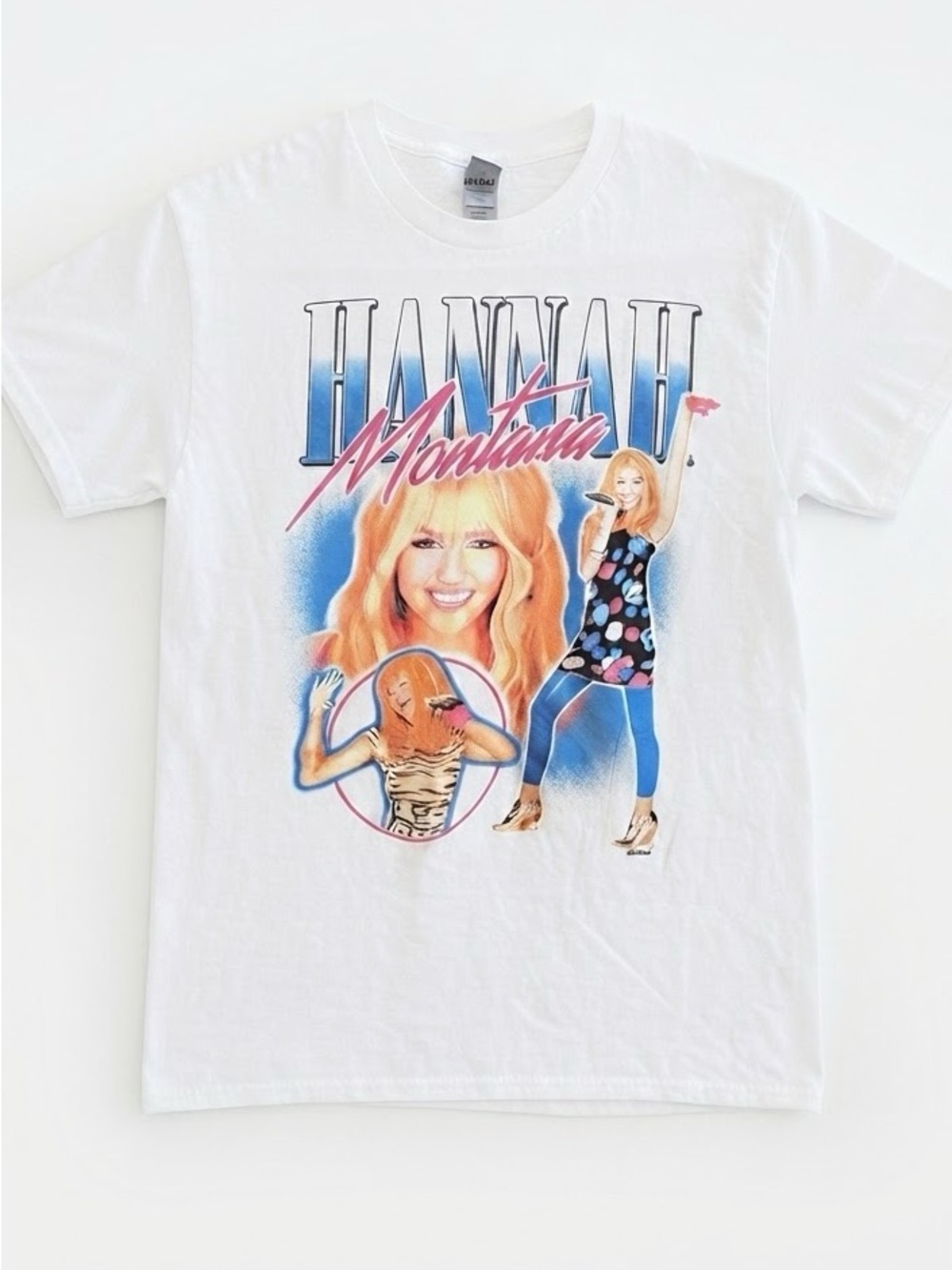 Vintage Gildan Hannah Montana Y2K Graphic Tee Small